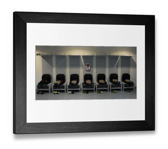 Framed Print : Arsenal's Changing Room Before 2013-14 UEFA Champions League Play-offs: Fenerbahce Showdown Framed Print : Arsenal's Changing Room Before 2013-14 UEFA Champions League Play-offs: Fenerbahce Showdown