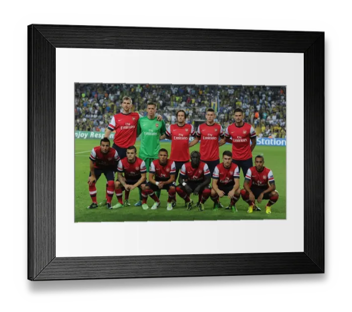 Framed Print : Arsenal vs. Fenerbahce: UEFA Champions League Play-offs, First Leg - Arsenal Team Line-up, Istanbul, 2013 Framed Print : Arsenal vs. Fenerbahce: UEFA Champions League Play-offs, First Leg - Arsenal Team Line-up, Istanbul, 2013