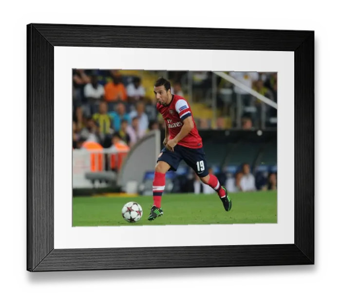 Framed Print : Santi Cazorla's Unforgettable Performance: Arsenal's Victory over Fenerbahce in Istanbul (UEFA Champions League Play-offs, 2013)