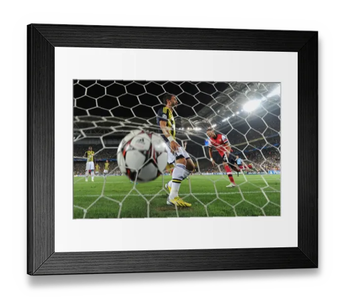 Framed Print : Kieran Gibbs Scores First Arsenal Goal in Champions League Against Fenerbahce, Istanbul 2013