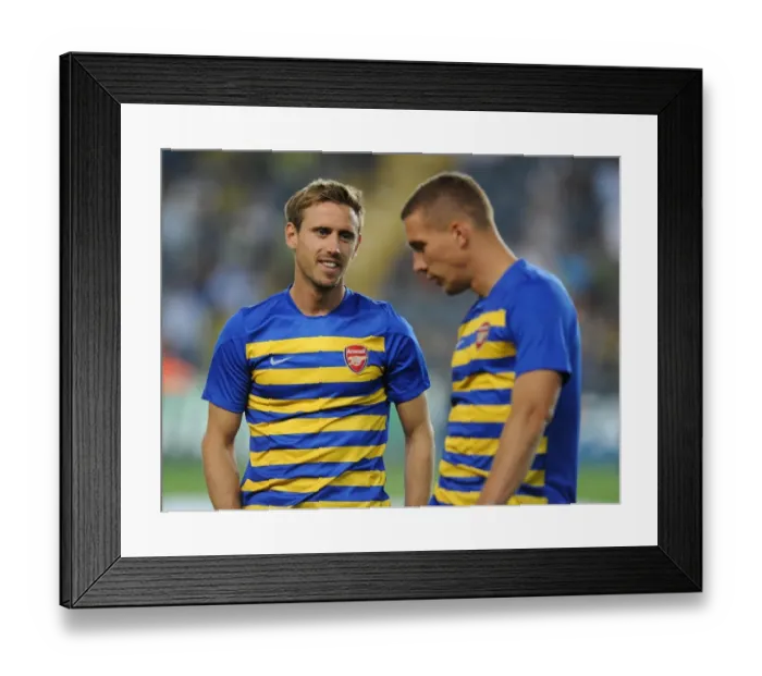Framed Print : Arsenal's Nacho Monreal Prepares for Fenerbahce Showdown in Champions League Play-offs, Istanbul 2013