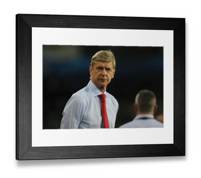 Framed Print : Arsene Wenger before Fenerbahce v Arsenal, UEFA Champions League Play-offs (2013)