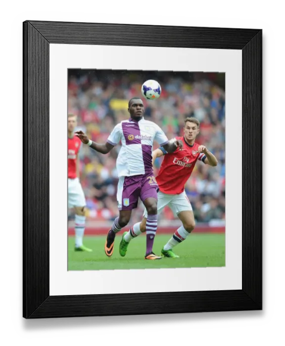 Framed Print : Clash at Emirates: Ramsey vs. Benteke, Arsenal vs. Aston Villa, Premier League 2013-14 Framed Print : Clash at Emirates: Ramsey vs. Benteke, Arsenal vs. Aston Villa, Premier League 2013-14