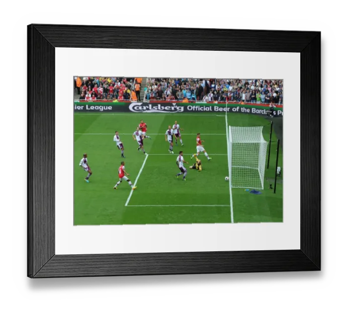 Framed Print : Giroud Scores the Winner: Arsenal Triumphs over Aston Villa (2013-14), Giroud Outmaneuvers Guzan Framed Print : Giroud Scores the Winner: Arsenal Triumphs over Aston Villa (2013-14), Giroud Outmaneuvers Guzan