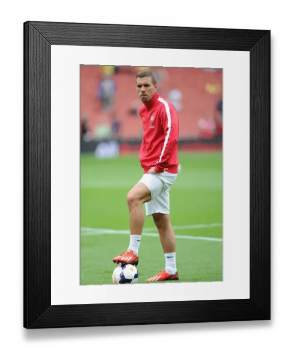 Framed Print : Lukas Podolski: Arsenal's Ready-to-Go Striker vs. Aston Villa (2013-14)