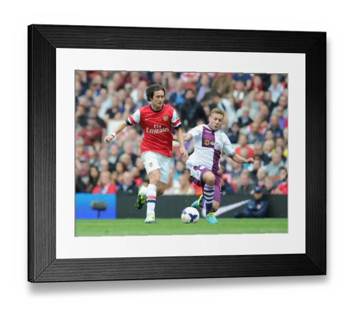 Framed Print : Arsenal vs. Aston Villa: Rosicky vs. Weimann - Premier League Clash, 2013 Framed Print : Arsenal vs. Aston Villa: Rosicky vs. Weimann - Premier League Clash, 2013