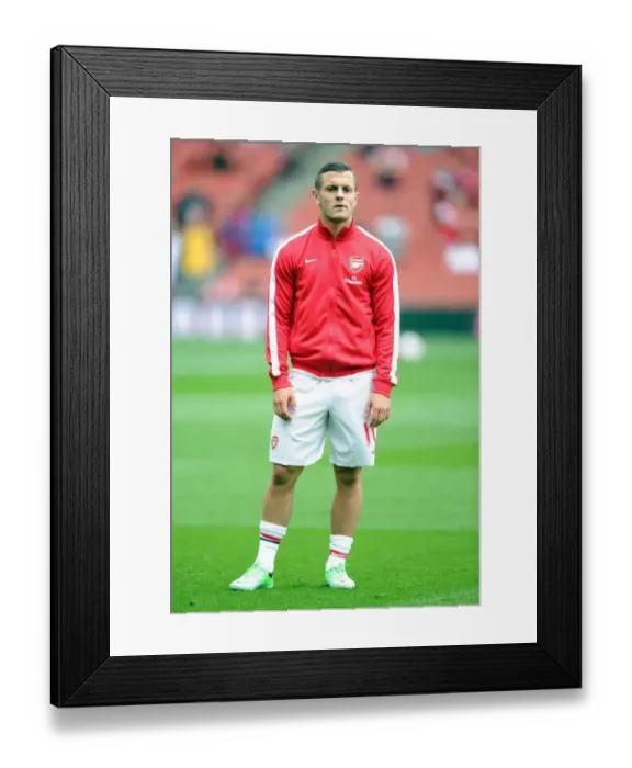 Framed Print : Arsenal's Jack Wilshere Readies for Kickoff Against Aston Villa (2013-14 Premier League) Framed Print : Arsenal's Jack Wilshere Readies for Kickoff Against Aston Villa (2013-14 Premier League)