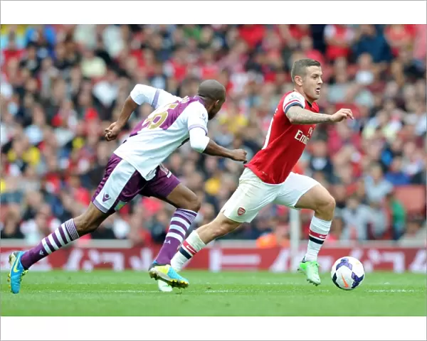 Jack Wilshere vs Fabian Delph: Battle in Midfield - Arsenal v Aston Villa, Premier League 2013-14