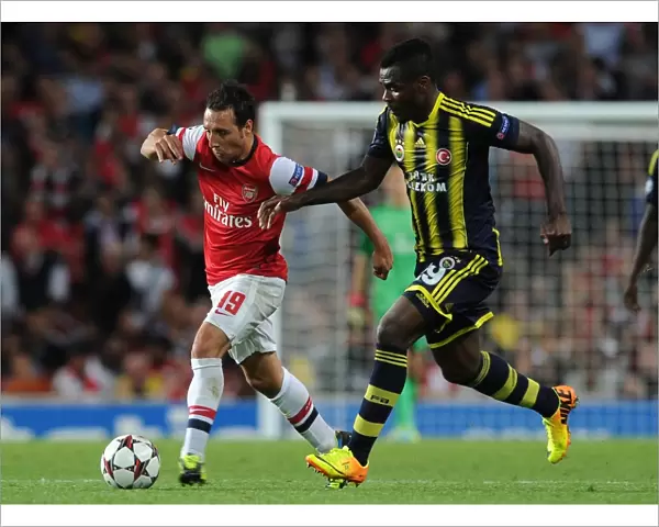 Santi Cazorla Outmaneuvers Emmanuel Emenike: Arsenal vs Fenerbahce UEFA Champions League Play-offs