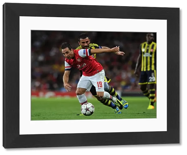 Santi Cazorla Drives Past Selcuk Sahin: Arsenal vs. Fenerbahce UEFA Champions League Play-offs (2013)