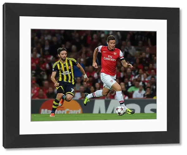 Olivier Giroud vs. Gokhan Gonul: Arsenal's Edge in Champions League Showdown (Arsenal v Fenerbahce 2013-14)