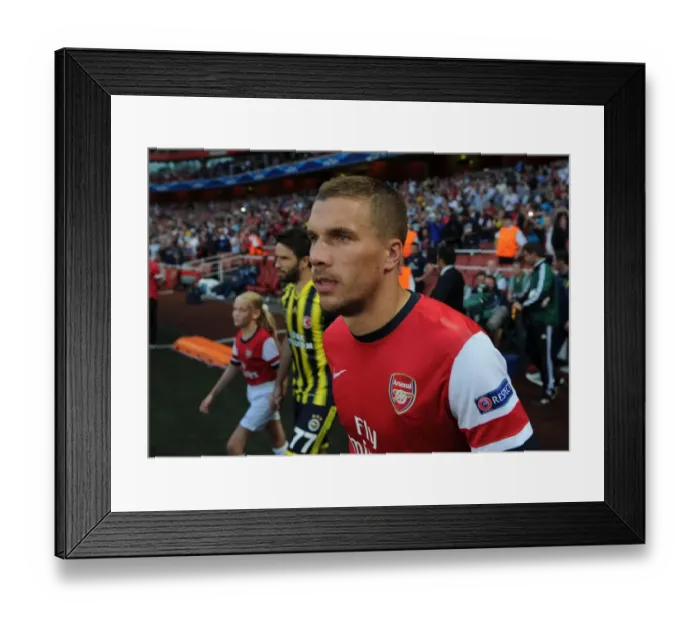 Framed Print : Lukas Podolski in Action: Arsenal vs Fenerbahce UEFA Champions League Play-offs (2013) Framed Print : Lukas Podolski in Action: Arsenal vs Fenerbahce UEFA Champions League Play-offs (2013)