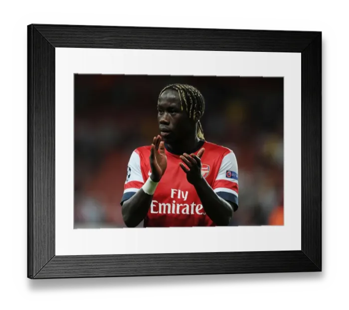 Framed Print : Bacary Sagna: Arsenal's Defensive Hero in the 2013-14 Champions League Play-offs Against Fenerbahce
