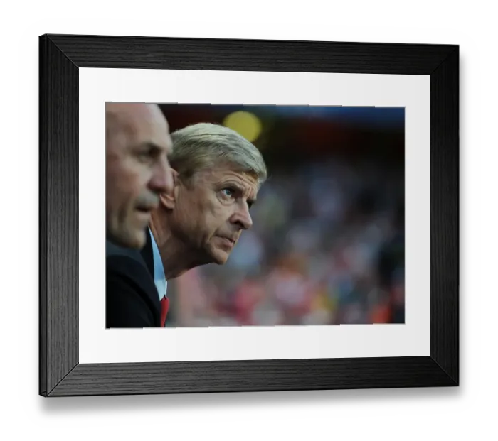 Framed Print : Arsene Wenger Leads Arsenal Against Fenerbahce in UEFA Champions League Play-offs (2013)