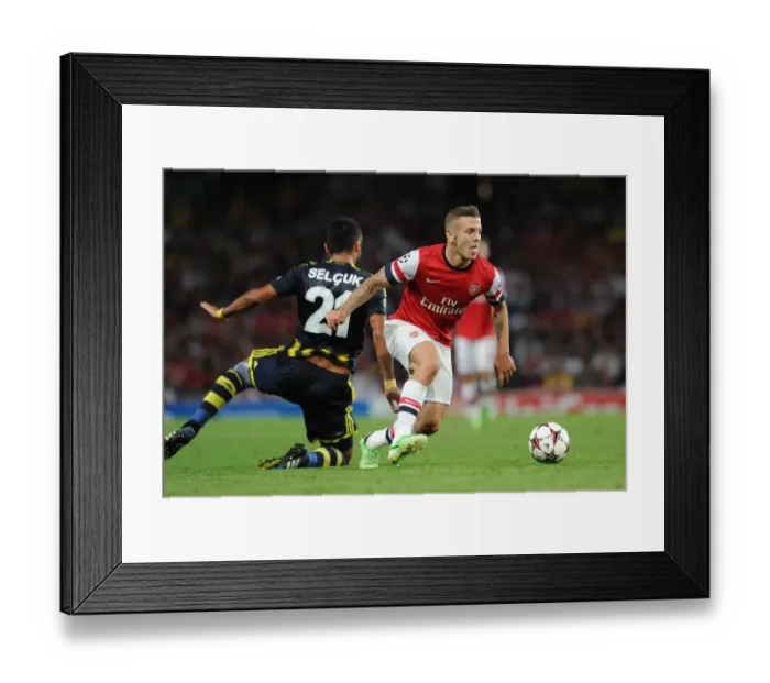 Framed Print : Jack Wilshere vs. Selcuk Sahin: Arsenal's Midfield Battle in Champions League Play-offs (Arsenal v Fenerbahce 2013-14) Framed Print : Jack Wilshere vs. Selcuk Sahin: Arsenal's Midfield Battle in Champions League Play-offs (Arsenal v Fenerbahce 2013-14)
