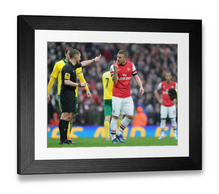 Framed Print : Arsenal vs Norwich City: Premier League Clash at Emirates Stadium (2012-13) Framed Print : Arsenal vs Norwich City: Premier League Clash at Emirates Stadium (2012-13)