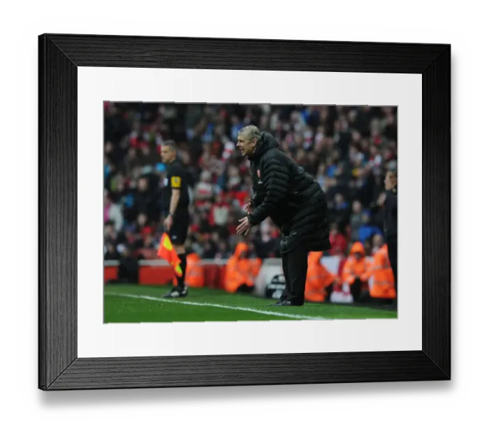 Framed Print : Arsene Wenger Leads Arsenal Against Norwich City in the Premier League, 2012-13 Season