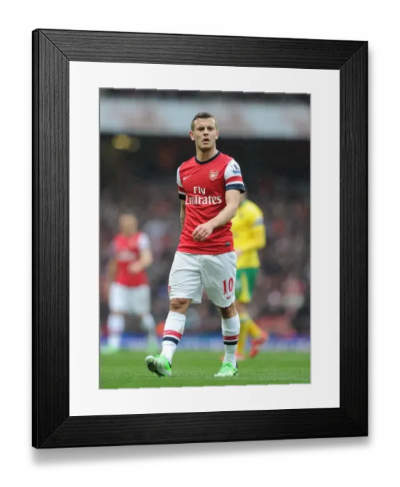 Framed Print : Arsenal's Jack Wilshere in Action against Norwich City (2012-13) Framed Print : Arsenal's Jack Wilshere in Action against Norwich City (2012-13)
