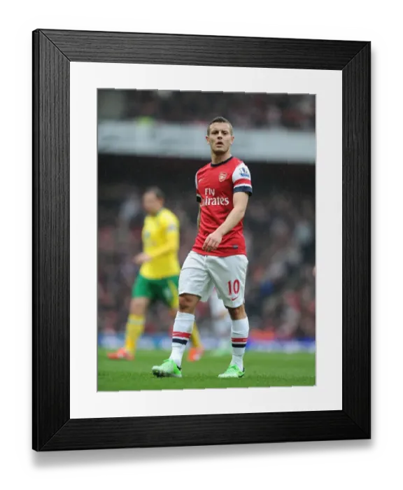 Framed Print : Arsenal's Jack Wilshere in Action: Arsenal vs. Norwich City (2012-13)