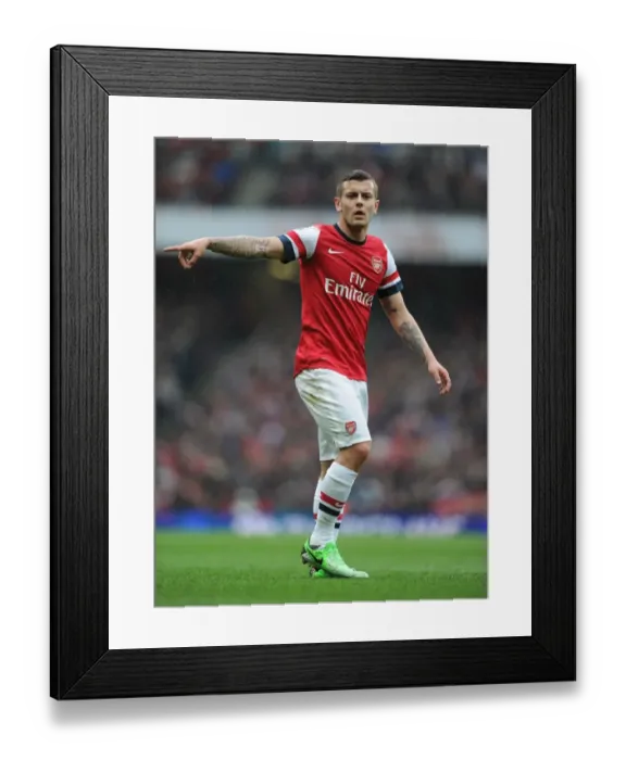 Framed Print : Arsenal's Jack Wilshere in Action: Arsenal vs. Norwich City (2012-13)