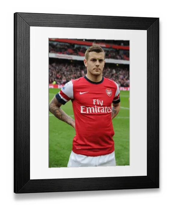 Framed Print : Arsenal's Jack Wilshere Before Arsenal vs. Norwich City, Premier League 2012-13