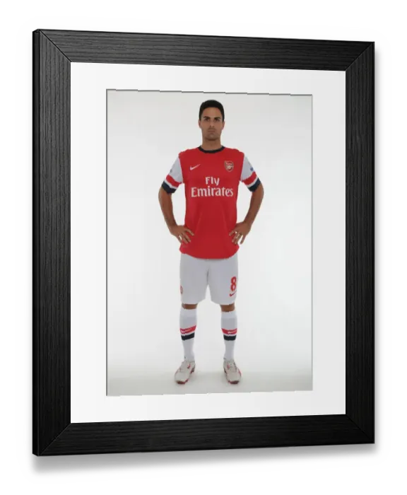 Framed Print : Arsenal 2013-14 Squad: Mikel Arteta at Team Photocall Framed Print : Arsenal 2013-14 Squad: Mikel Arteta at Team Photocall