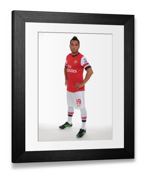 Framed Print : Arsenal 2013-14 Squad: Santi Cazorla at the Team Photocall