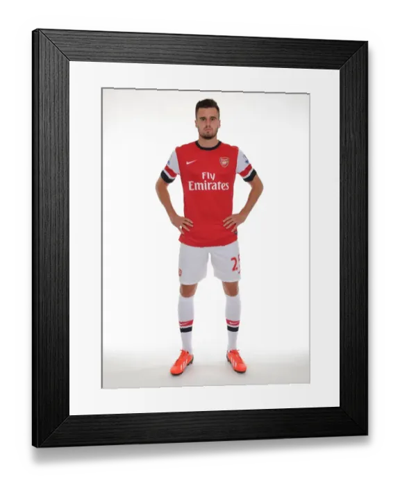 Framed Print : Arsenal's Carl Jenkinson at 2013-14 Squad Photocall
