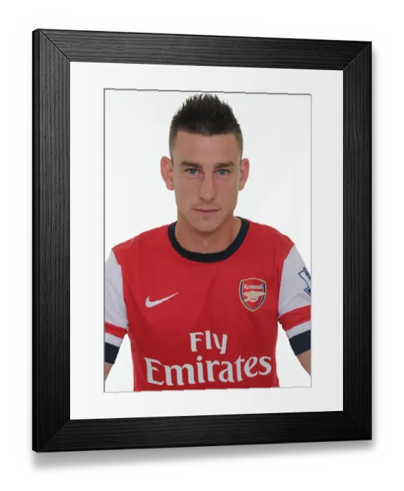 Framed Print : Arsenal FC 2013-14: Laurent Koscielny at Team Photocall Framed Print : Arsenal FC 2013-14: Laurent Koscielny at Team Photocall