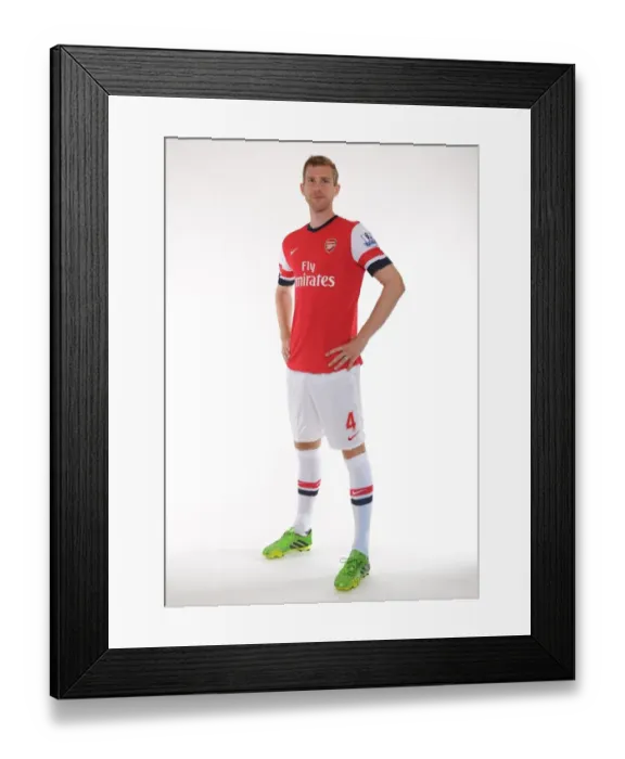 Framed Print : Arsenal 2013-14 Squad: Per Mertesacker at the Team Photocall Framed Print : Arsenal 2013-14 Squad: Per Mertesacker at the Team Photocall