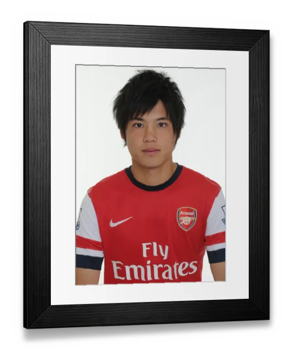 Framed Print : Arsenal FC 2013-14: Ryo Miyaichi at Team Photocall