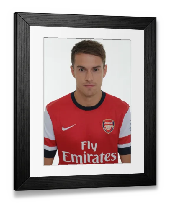 Framed Print : Arsenal FC 2013-14 Squad: Aaron Ramsey at Team Photocall