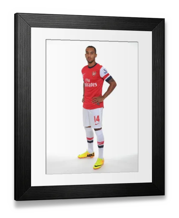 Framed Print : Arsenal 2013-14 Squad: Theo Walcott at the Team Photocall Framed Print : Arsenal 2013-14 Squad: Theo Walcott at the Team Photocall