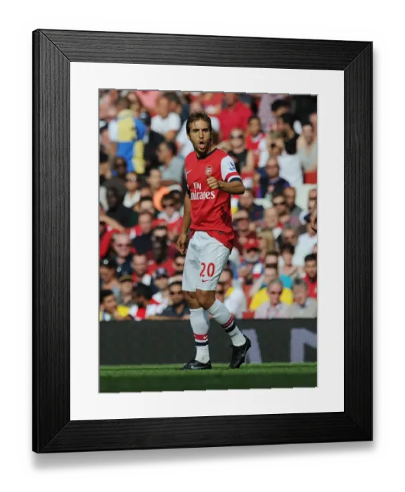Framed Print : Flamini in Action: Arsenal vs. Tottenham, Premier League 2013-14