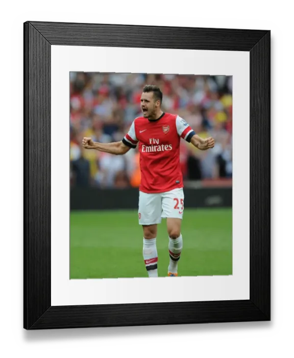 Framed Print : Carl Jenkinson's Euphoria: Arsenal's Triumph over Tottenham in the Premier League (2013) Framed Print : Carl Jenkinson's Euphoria: Arsenal's Triumph over Tottenham in the Premier League (2013)