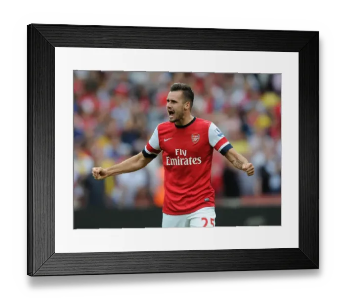 Framed Print : Arsenal's Carl Jenkinson: Euphoria and Triumph over Tottenham in the Premier League (2013) Framed Print : Arsenal's Carl Jenkinson: Euphoria and Triumph over Tottenham in the Premier League (2013)