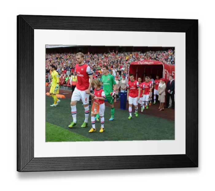 Framed Print : Arsenal's Per Mertesacker and Wojciech Szczesny before the Arsenal v Tottenham Hotspur Premier League Clash, 2013-14 Framed Print : Arsenal's Per Mertesacker and Wojciech Szczesny before the Arsenal v Tottenham Hotspur Premier League Clash, 2013-14