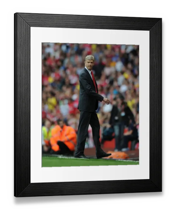 Framed Print : Arsene Wenger Leads Arsenal Against Tottenham Hotspur in the Premier League, 2013