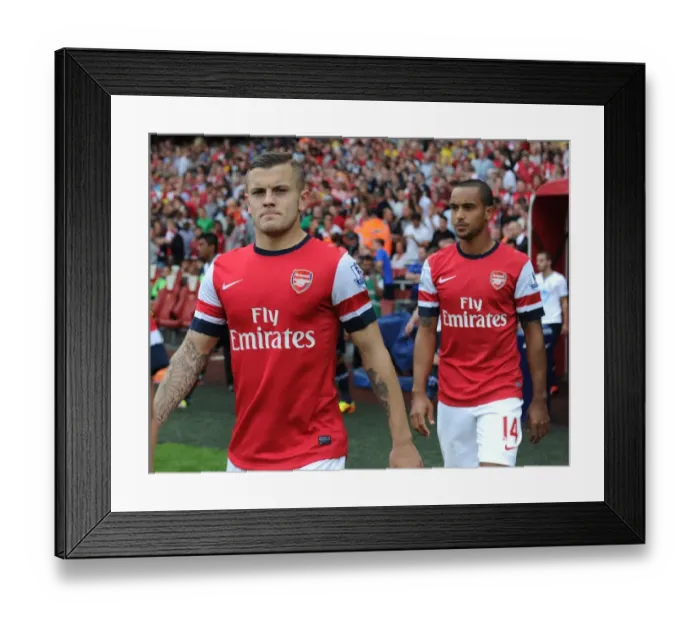 Framed Print : Arsenal's Jack Wilshere Gears Up for Arsenal v Tottenham Clash (2013-14) Framed Print : Arsenal's Jack Wilshere Gears Up for Arsenal v Tottenham Clash (2013-14)