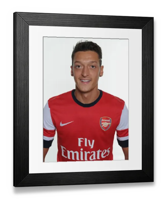 Framed Print : Photo shoot with German International and new Arsenal signing Mesut Ozil