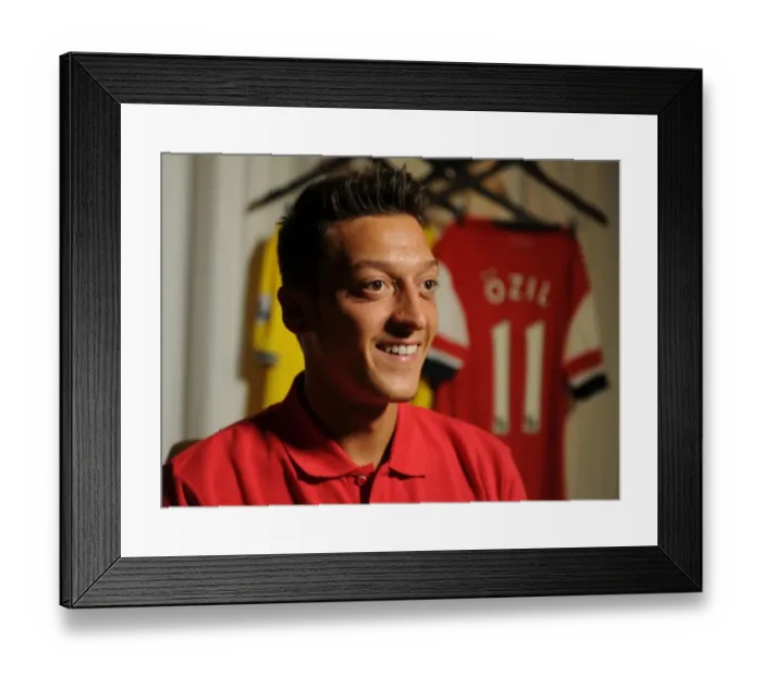 Framed Print : Arsenal's New Signing Mesut Ozil at Munich Photo Shoot
