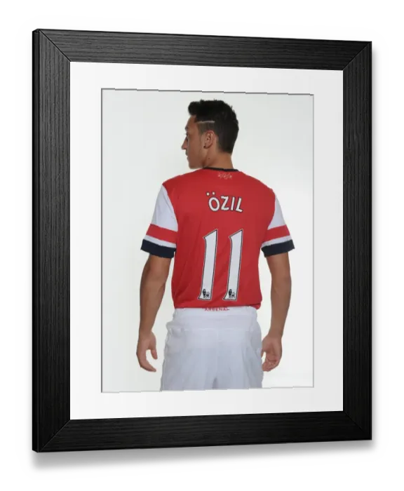 Framed Print : New Signing Mesut Ozil at Arsenal's Munich Photoshoot