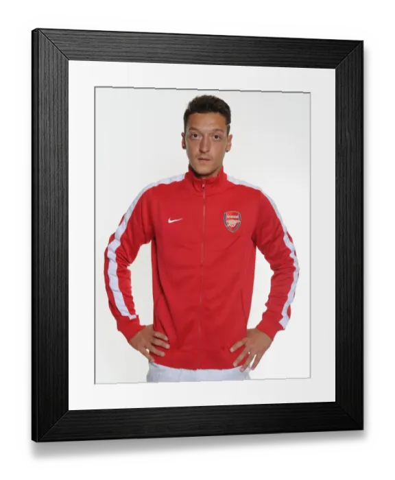 Framed Print : New Signing Mesut Ozil at Arsenal's Munich Photo Shoot