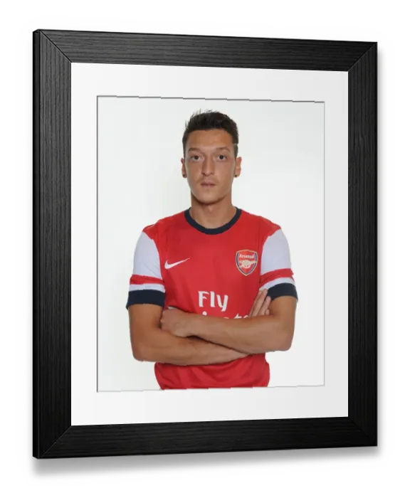 Framed Print : New Signing Mesut Ozil at Arsenal's Munich Photo Shoot