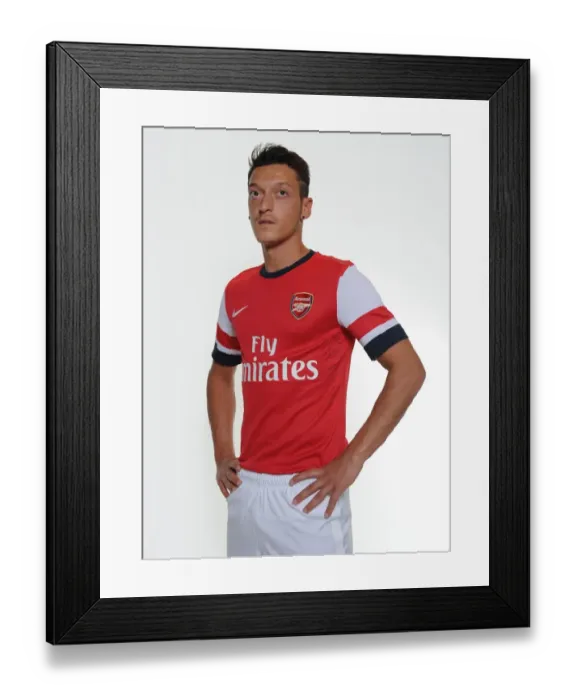 Framed Print : Mesut Ozil's Arsenal Debut: First Photo Shoot in Munich