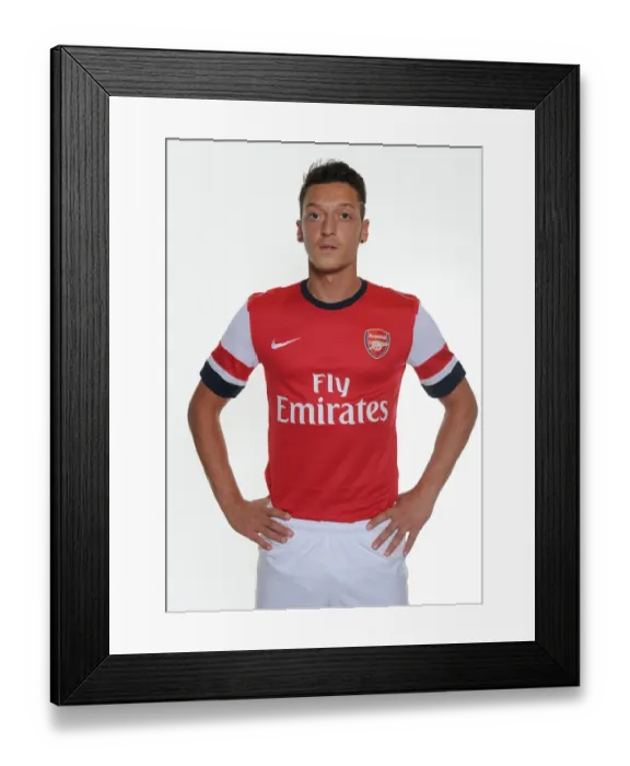 Framed Print : Mesut Ozil's Munich Debut: Arsenal's New Signing at Photo Shoot