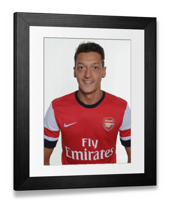 Framed Print : Mesut Ozil's Munich Debut: Arsenal's New Signing at Photo Shoot