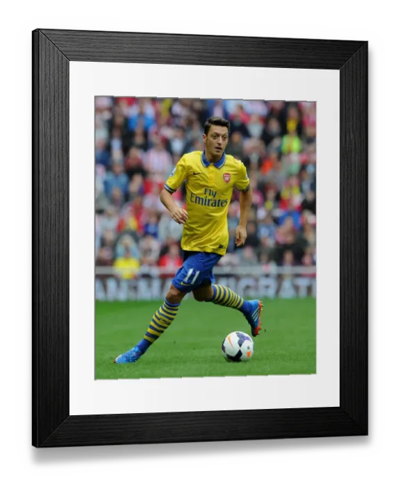 Framed Print : Mesut Ozil: In Action Against Sunderland, Premier League 2013-14