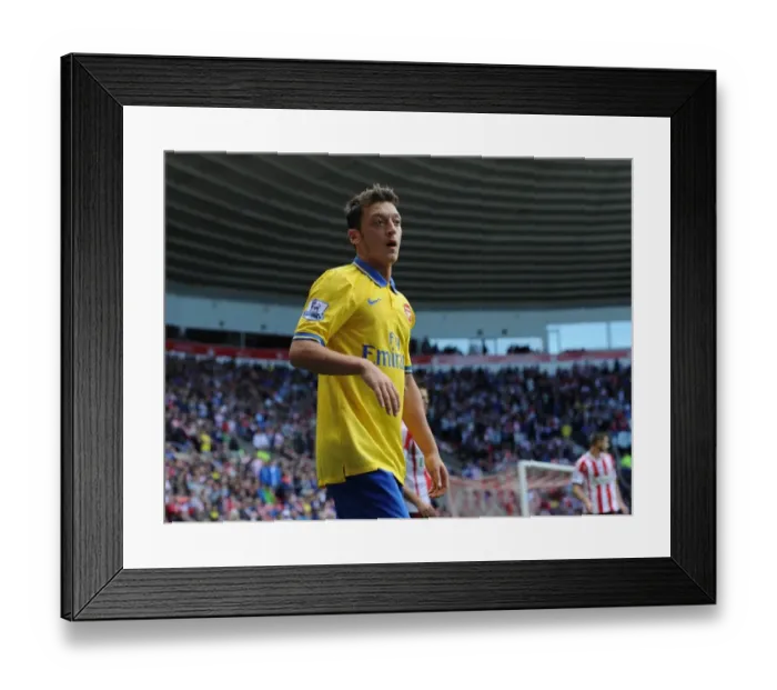 Framed Print : Mesut Ozil: In Action Against Sunderland, Premier League 2013-14