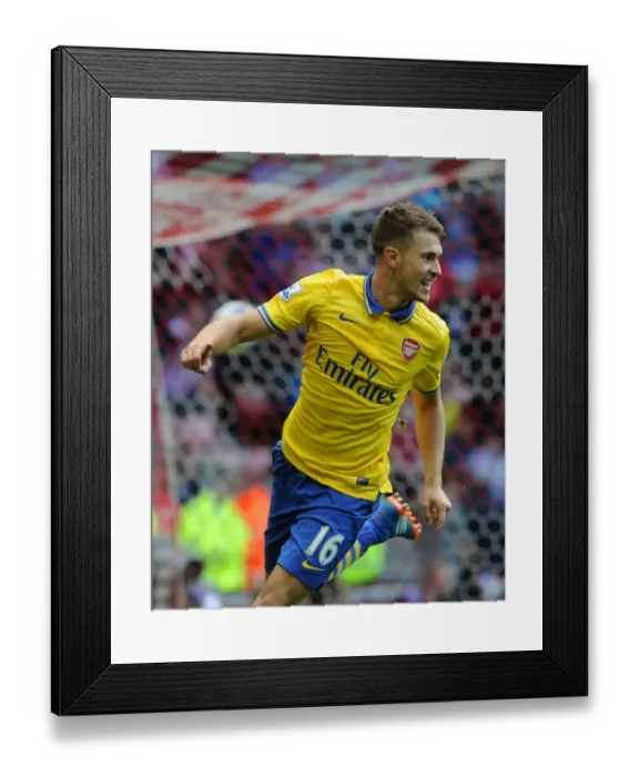 Framed Print : Aaron Ramsey's Brace: Arsenal's Double Victory over Sunderland (September 14, 2013)